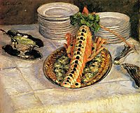 Still Life with Crayfish, 1882, caillebotte