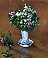 Still Life with a Vase of Lilacs, 1883, caillebotte