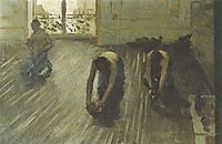 Study for -The Parquet Planers-, 1875, caillebotte