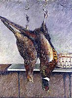 Two Hanging Pheasants, 1882, caillebotte