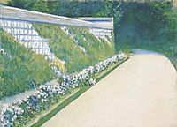 The Wall of the Garden, 1877, caillebotte