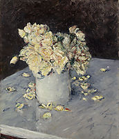 Yellow Roses in a Vase, 1882, caillebotte