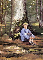 Yerres, Camille Daurelle under an Oak Tree, c.1878, caillebotte