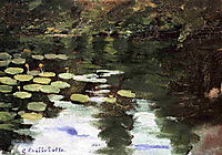Yerres, on the Pond, Water Lilies, c.1878, caillebotte
