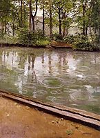 The Yerres, rain, 1875, caillebotte
