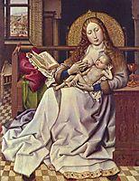 Virgin and Child Before a Firescreen, c.1440, campin
