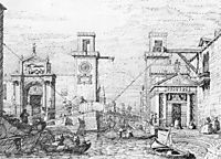 The Arsenal: the Water Entrance, canaletto