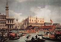 The Bucintore Returning to the Molo on Ascension Day, c.1740, canaletto