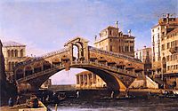 Capriccio of the Rialto Bridge with the Lagoon Beyond, 1746, canaletto