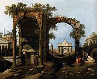 Capriccio with Classical Ruins and Buildings, c.1751, canaletto