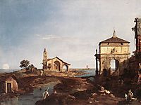 Capriccio with Venetian Motifs, c.1742, canaletto