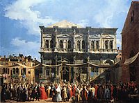 Feast of San Rocco (The Doge Visiting the Church and Scuola di S. Rocco), c.1735, canaletto