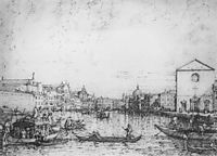 Grand Canal: Looking North East from Santa Croce to San Geremia, c.1732, canaletto