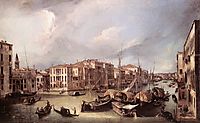 Grand Canal: Looking North East toward the Rialto Bridge, c.1725, canaletto