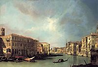 Grand Canal Looking North from near the Rialto Bridge, c.1732, canaletto