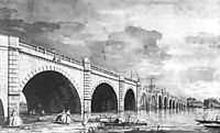 London: Westminster Bridge under Repair, 1749, canaletto