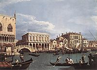 The Molo and the Riva degli Schiavoni from the St. Mark-s Basin, 1740, canaletto