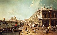 Molo with the Library (Molo Looking Towards the Zecca), canaletto