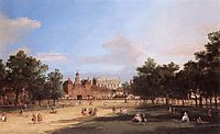 Old Horse Guards and the Banqueting Hall, Whitehall from St. James-s Park, 1749, canaletto