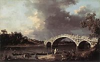 Old Walton Bridge over the Thames, 1754, canaletto