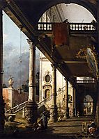 Perspective View with Portico, canaletto