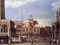 Piazza San Marco, the Clocktower, 1730, canaletto