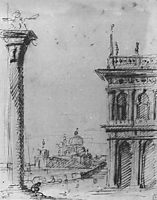 The Piazzetta Looking towards S. Maria della Salute, c.1727, canaletto