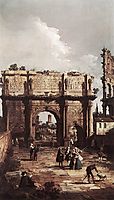 Rome: The Arch of Constantine, 1742, canaletto