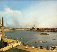 The Thames and the City of London from Richmond House, 1746, canaletto