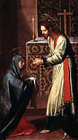 St. John the Evangelist giving communion to the Virgin, cano