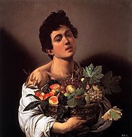 Boy with a Basket of Fruit, 1593, caravaggio