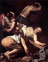 The Crucifixion of Saint Peter, 1600, caravaggio
