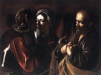 The Denial of Saint Peter, 1610, caravaggio