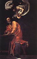 The Inspiration of Saint Matthew, 1602, caravaggio