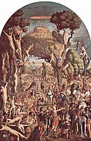 The Crucifixion and the Glorification the Ten Thousand Martyrs on Mount Ararat , 1515, carpaccio