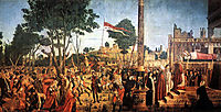 The Martyrdom of the Pilgrims and the Funeral of St. Ursula, from the St. Ursula Cycle, 1490-94 , 1493, carpaccio
