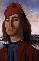 Portrait of an Unknown Man with Red Beret, 1493, carpaccio