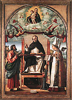 St. Thomas in Glory between St. Mark and St. Louis of Toulouse, 1507, carpaccio