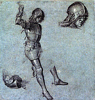 Three Studies of a Cavalier in Armor, carpaccio