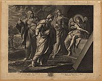Angel announcing the resurrection of Christ to the three Marys, 1609, carracci