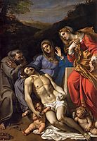 Pietà with St Francis and Mary Magdalene, 1607, carracci