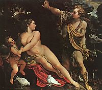 Venus, Adonis, and Cupid, 1590, carracci