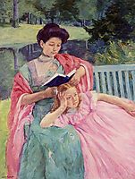 Auguste Reading to Her Daughter, 1910, cassatt