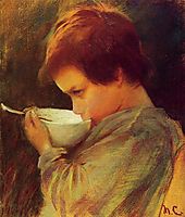 Child Drinking Milk, 1868, cassatt