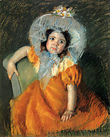 Child In Orange Dress, 1902, cassatt