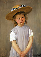 Child In A Straw Hat, 1886, cassatt