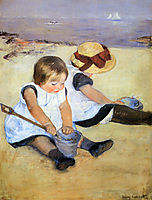 Children Playing On The Beach, 1884, cassatt