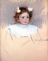 Ellen with Bows in Her Hair, Looking Right, 1899, cassatt