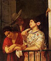 The Flirtation A Balcony in Seville, 1872, cassatt
