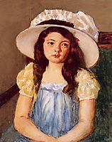 Francoise Wearing a Big White Hat, 1908, cassatt